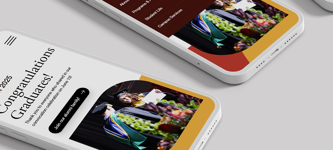 Medicine Hat College website displayed across mobile devices, highlighting responsive design and student-focused content.