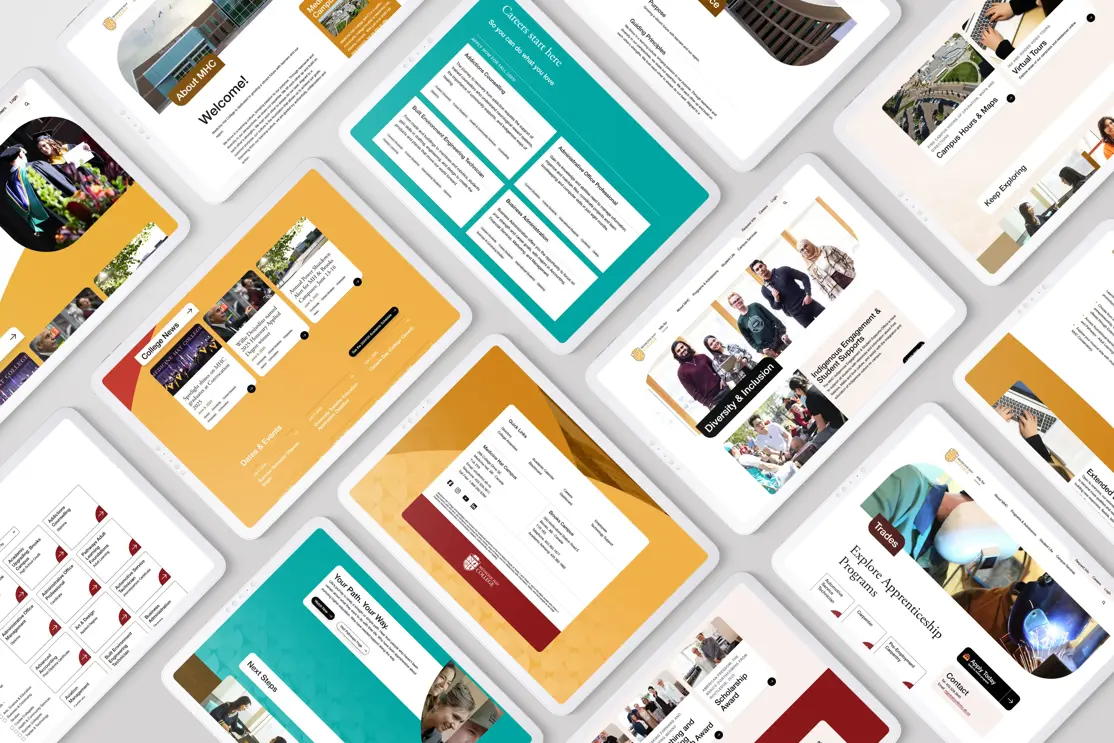 Medicine Hat College website design created by Kickbyte