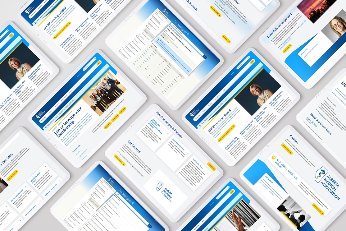 Alberta Medical Association website design created by Kickbyte