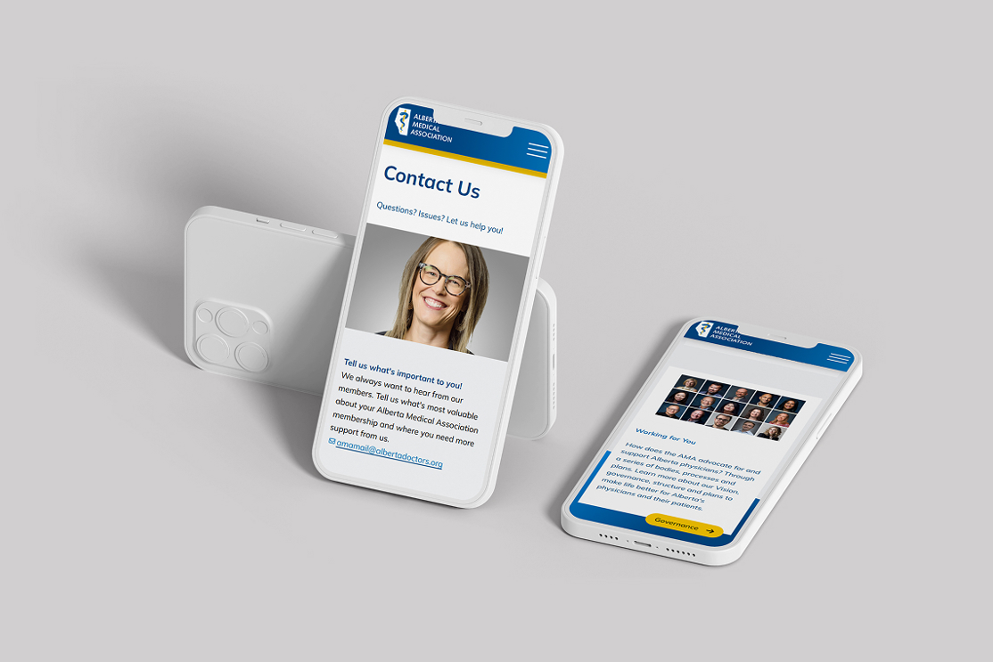 AMA mobile mockup
